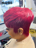 Machine Made straight pixie cut wig rouge highlight 100% Human Hair