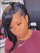 13x4 lace front Wig quick wave black wig 100% Human Hair