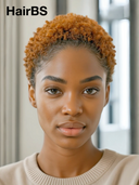 Special Offer honey Machine Made pixie afro 100% Human Hair