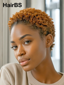 Special Offer honey Machine Made pixie afro 100% Human Hair