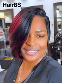 13x4 lace front straight rouge highlight BOB 100% Human Hair