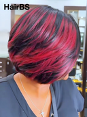 13x4 lace front straight rouge highlight BOB 100% Human Hair