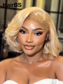 13x4 lace front BOB EGG wave blonde 10 inch 100% Human Hair