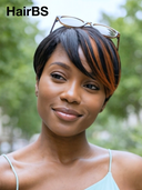 Glueless wig pixie cut wig cute Machine Made straight 100% Human Hair
