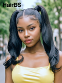Pre-styled Updo 13x4 Lace Front Wig Natural Black 18 inch 100% Human Hair