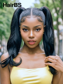 Pre-styled Updo 13x4 Lace Front Wig Natural Black 18 inch 100% Human Hair