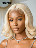 4x4 lace closure BOB EGG wave blonde 10 inch 100% Human Hair