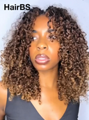 HairBS Feather Crochet Human Hair Extensions deep wave brown invisible and comfortable 100% Human Hair