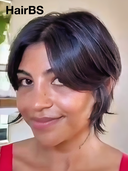 13x4 lace front straight pixie cut wig black Middle Part 100% Human Hair