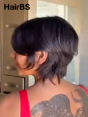 13x4 lace front straight pixie cut wig black Middle Part 100% Human Hair