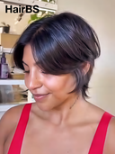 13x4 lace front straight pixie cut wig black Middle Part 100% Human Hair
