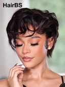 13x4 lace front pixie cut wig black quick weave 100% Human Hair