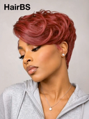 13x4 lace front pixie cut wig rouge quick weave 100% Human Hair