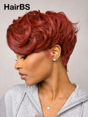 13x4 lace front pixie cut wig rouge quick weave 100% Human Hair
