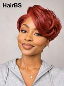 13x4 lace front pixie cut wig rouge quick weave 100% Human Hair