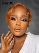 13x4 lace front pixie cut wig orange quick weave 100% Human Hair