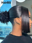 Pre-styled Updo 13x4 Lace Front Wig bob black 100% Human Hair