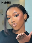 Pre-styled Updo 13x4 Lace Front Wig bob black 100% Human Hair