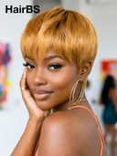 Great Deal Buy 1 Get 1 Free $76 machine made wig finger wave & straight 100% Human Hair