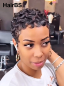 Great Deal Buy 1 Get 1 Free $76 machine made wig finger wave & straight 100% Human Hair