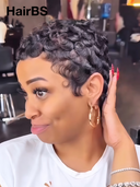 Great Deal Buy 1 Get 1 Free $76 machine made wig finger wave & straight 100% Human Hair