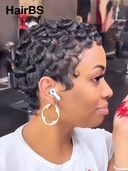Great Deal Buy 1 Get 1 Free $76 machine made wig finger wave & straight 100% Human Hair