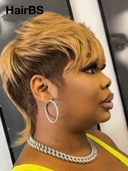 13x4 lace front pixie cut wig quick weave honey highlight 100% Human Hair