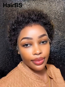 Promotion 13x4 lace front Wig pixie curly wave 100% Human Hair