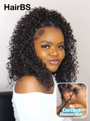 HairBS Feather Crochet Human Hair Extensions deep wave invisible and comfortable 100% Human Hair