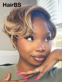Promotion 13x4 lace front Wig pixie honey 100% Human Hair