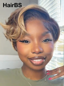 Promotion 13x4 lace front Wig pixie honey 100% Human Hair