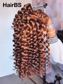 Pre-styled Updo Lace front brown Braided 18 inch 100% Human Hair