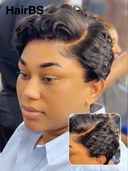 13x4 lace front wig quick weave pixie 100% Human Hair