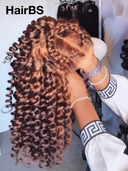 Pre-styled Updo Lace front brown Braided 18 inch 100% Human Hair