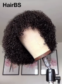 Glueless wig Machine Made curly wave with bangs Natural Black 100% Human Hair