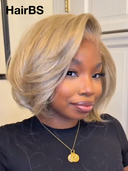 Promotion 13x4 lace front Wig bob blonde 100% Human Hair