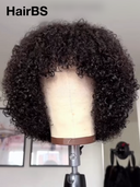 Glueless wig Machine Made curly wave with bangs Natural Black 100% Human Hair