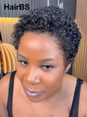 Summer sale Machine Made pixie wig afro curly 100% Human Hair