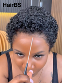Summer sale Machine Made pixie wig afro curly 100% Human Hair