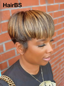 Great Deal Buy 1 Get 1 Free $99 machine made pixie wig 100% Human Hair