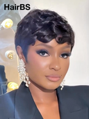 Ready to go Glueless wig Natural Black quick weave 100% Human Hair