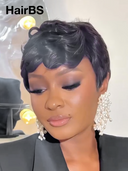 Ready to go Glueless wig Natural Black quick weave 100% Human Hair
