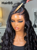Pre-styled Updo 26 inch 13x4 Lace Front Wig Natural Black body wave 100% Human Hair