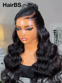 Pre-styled Updo 26 inch 13x4 Lace Front Wig Natural Black body wave 100% Human Hair