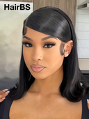 Pre-styled Updo 13x4 Lace Front Wig 100% identical to the picture straight bob 14 inch 100% Human Hair