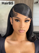 Pre-styled Updo 13x4 Lace Front Wig 100% identical to the picture straight bob 14 inch 100% Human Hair