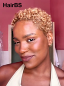Machine Made & full lace pixie afro blonde 100% Human Hair