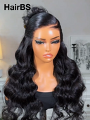 Pre-styled Updo 26 inch 13x4 Lace Front Wig Natural Black body wave 100% Human Hair