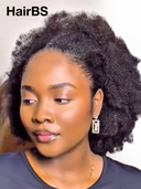 Machine made black curly wave 16 inch half wig With Draw-string Beginner Friendly( NOT A WIG)