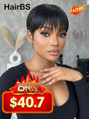 24-hour special offer $40.7 pixie wig Machine Made straight 100% Human Hair
